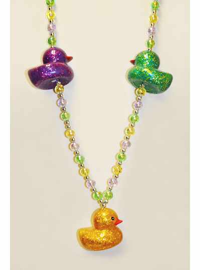 42" 12MM Glitter Duck Purple, Green& Gold Mardi Gr