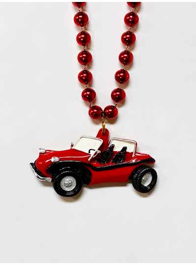 33" 12MM Red Dune Buggy Beads - 6 PIECE