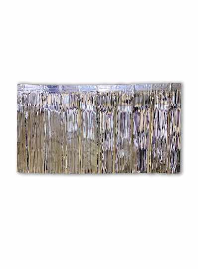 10 x 15" Metallic Silver Fringe
