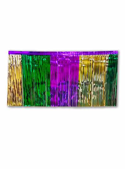 10 x 15" Metallic Purple, Green & Gold Fringe