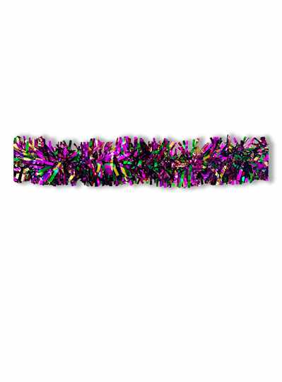 6" X 9 Purple, Green and Gold Foil Garland