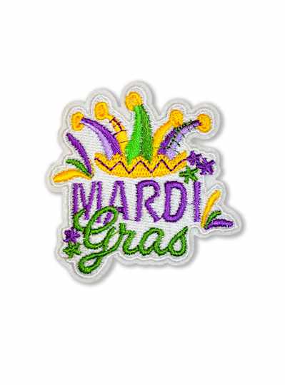 Purple, Green and Gold Embroidered "Mardi Gras" Ap