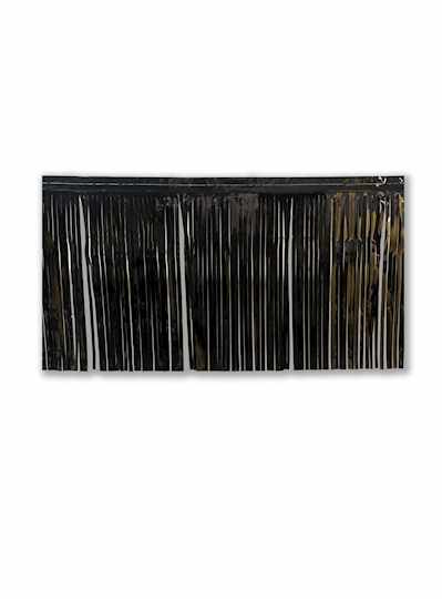 10 x 15" Metallic Black Fringe