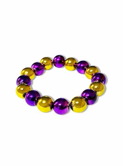 Purple and Gold Metallic Bracelets - DOZEN - 12 PI