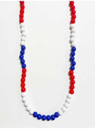 39" 10MM Opaque Red, White and Blue - Patriotic Ne