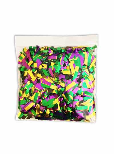 6 Purple, Green and Gold Foil Garland