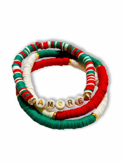 Italian Amore Bracelet Set - DOZEN - 12 PIECES