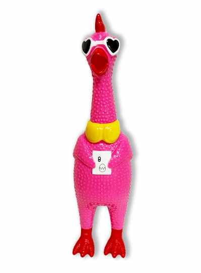 24" Pink Rubber Chicken