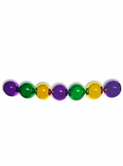 8 Purple, Green and Gold 80MM Bead Garland