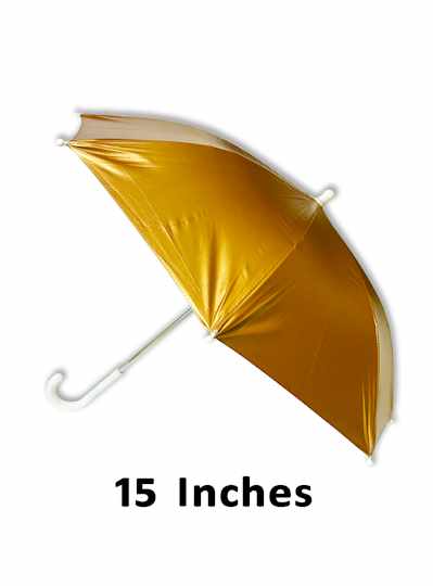15" Gold Umbrella Mardi Gras Second Line - EACH