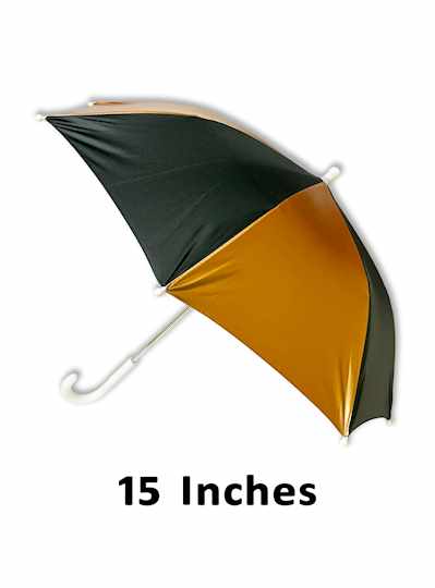 15" Black and Gold Umbrella Tailgating - EACH