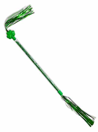 19" Shamrock Tinsel Baton - DOZEN - 12 PIECES