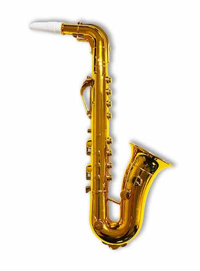 13" Gold Saxophone Mardi Gras Noise Maker - DOZEN 