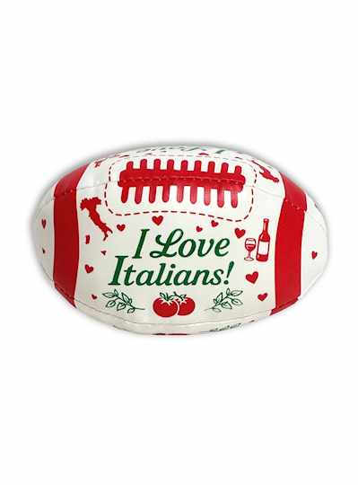 6" Vinyl "I Love Italians" Footballs - DOZEN - 12 