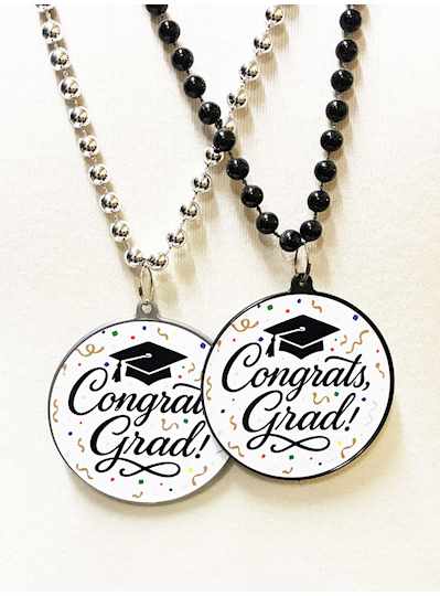 33" 7.5 MM Black and Silver "Congrats Grad!" Decal