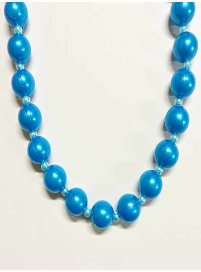 36" 30MM Blue Pearl with 6mm Spacer Beads - SIX NE