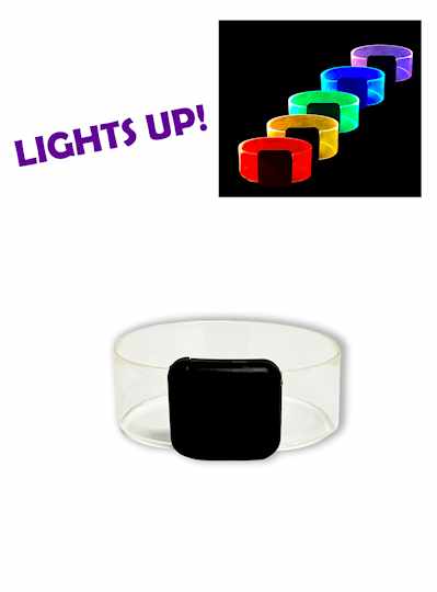 LED Bracelets with Rainbow Colors - DOZEN - 12 PIE
