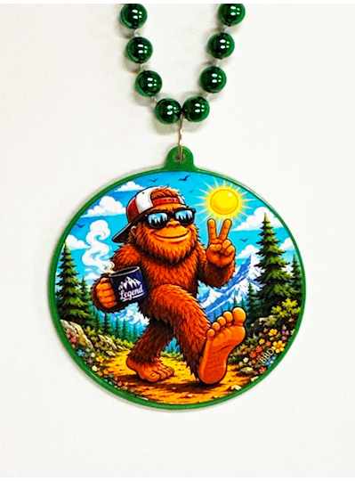 Halloween Beads - Bigfoot - DOZEN - 12 Necklaces