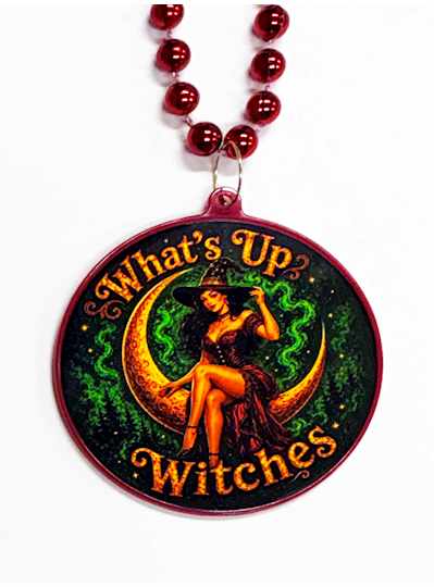 Halloween Beads - Witches - "Whats Up Witches?" -D