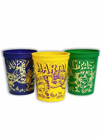16OZ "Happy Mardi Gras" Cups
