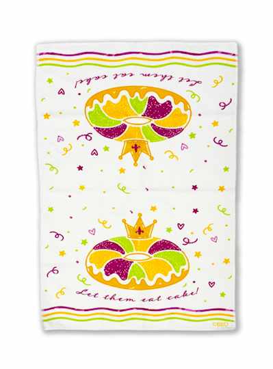King Cake Kitchen Towel - DOZEN - 12 PIECES