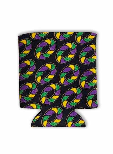 Mardi Gras King Cakes Black Can Holder - DOZEN - 1