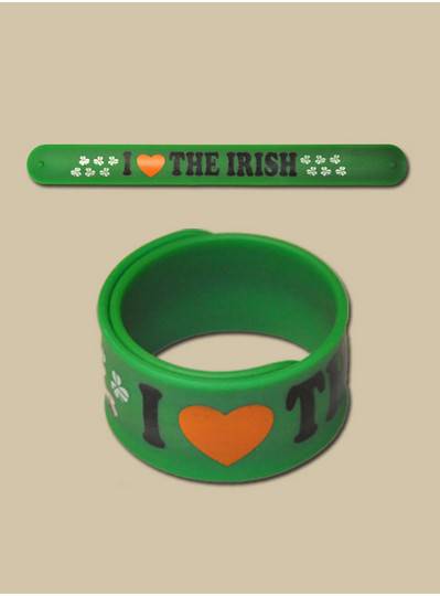 Fun Accessories - Irish Foam Slap Bracelet with Shamrocks - CLONED