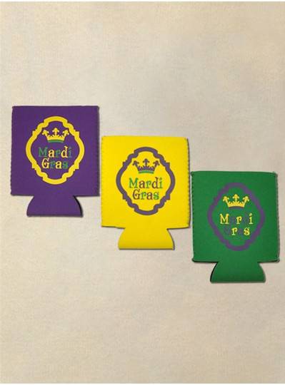 Fun Accessories - Mardi Gras Koozies 12 to a pack