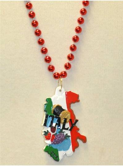 Italian Themes Italy Scene On A Red Metallic Bead