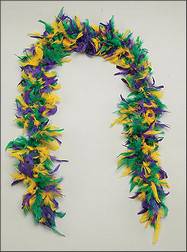 Feather Boa Purple, Green & Gold