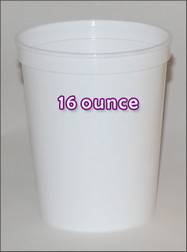Plastic Cups 16 Ounce White