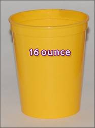 Plastic Cups 16 Ounce Yellow