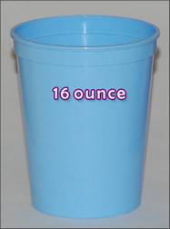 Plastic Cups 16 Ounce Light Blue
