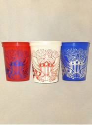 Theme Plastic Cups Patriotic American Eagles