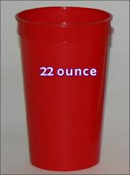 Plastic Cups 22 Ounce Red