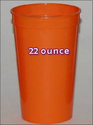 Plastic Cups 22 Ounce Orange