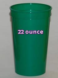 Plastic Cups 22 Ounce Green