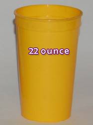 Plastic Cups 22 Ounce Yellow