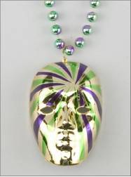 Mardi Gras Themes Mask Medallion Gold Stripe