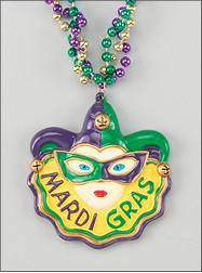 Mardi Gras Themes Mask on Twist Bead