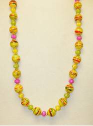 Handstrung Beads Marble Swirls PGG