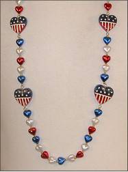 Patriotic Hearts Red, White & Blue