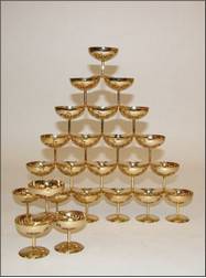 Decorations Plastic Gold Champagne Glasses