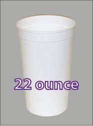 Plastic Cups 22 Ounce White