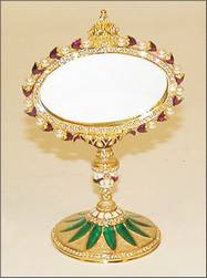 Gift Items Jeweled Mirror on Stand