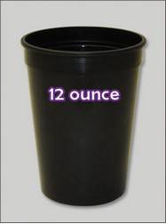 Plastic Cups 12 Ounce Black