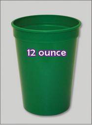 Plastic Cups 12 Ounce Green