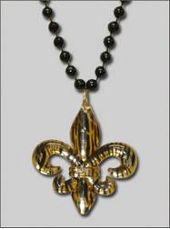 Fleur de Lis Themes Black & Gold Striped Fleur de Lis