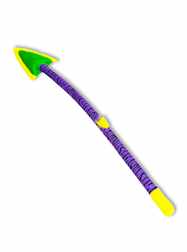 Plush Purple, Green and Gold Tiger Print Spears -