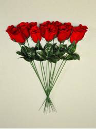 Plush Dolls & Toys - Red 16" Long Stem Roses